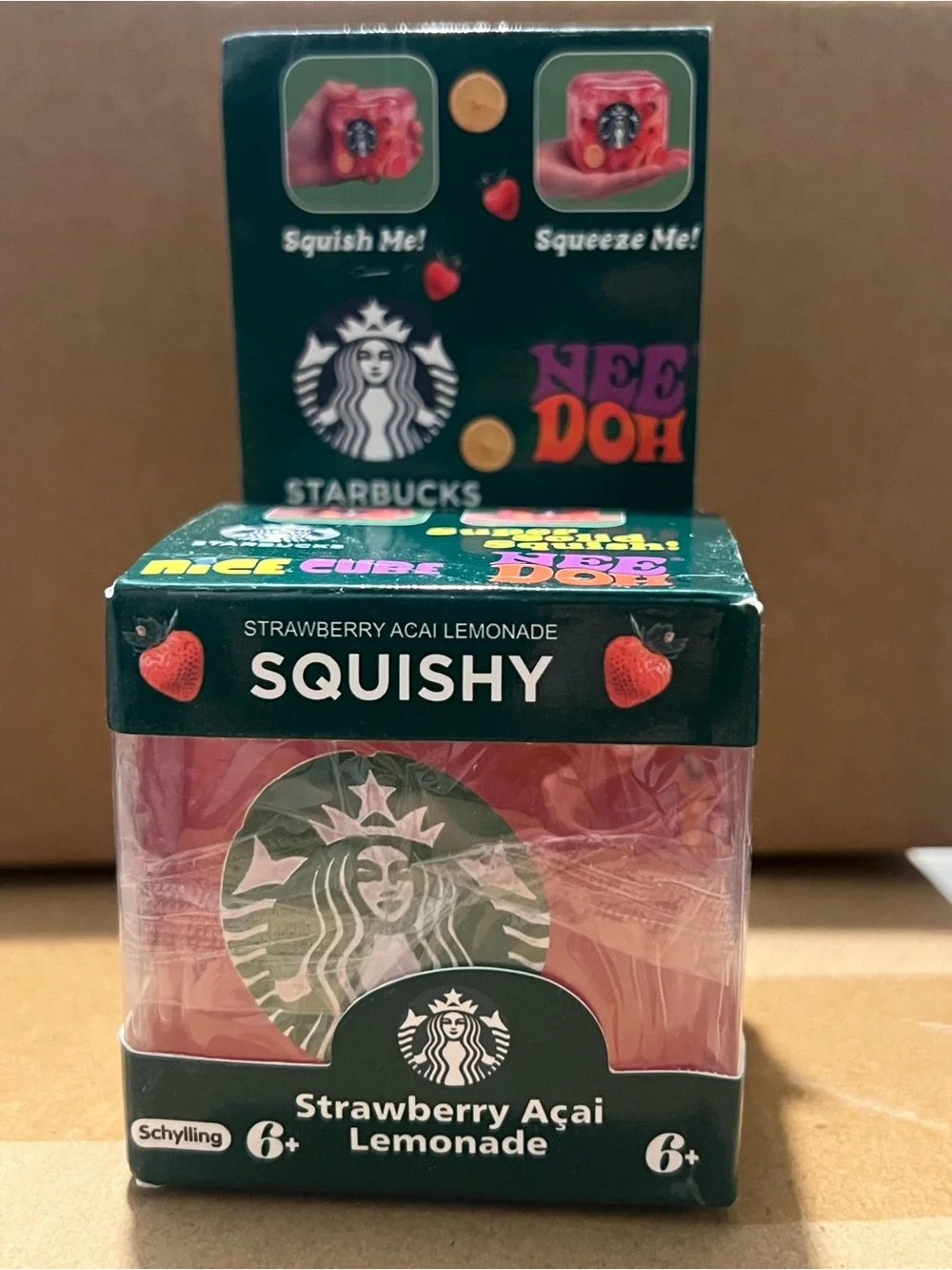 Starbucks Pink Strawberry Acai Lemonade Squishy Stress Toy